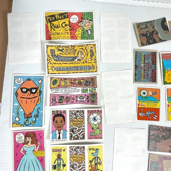 Pee Wees Playhouse Vtg Card Sticker Tattoo Flicker Fun Lot 59 pcs Paul Reubens - Picture 10 of 14